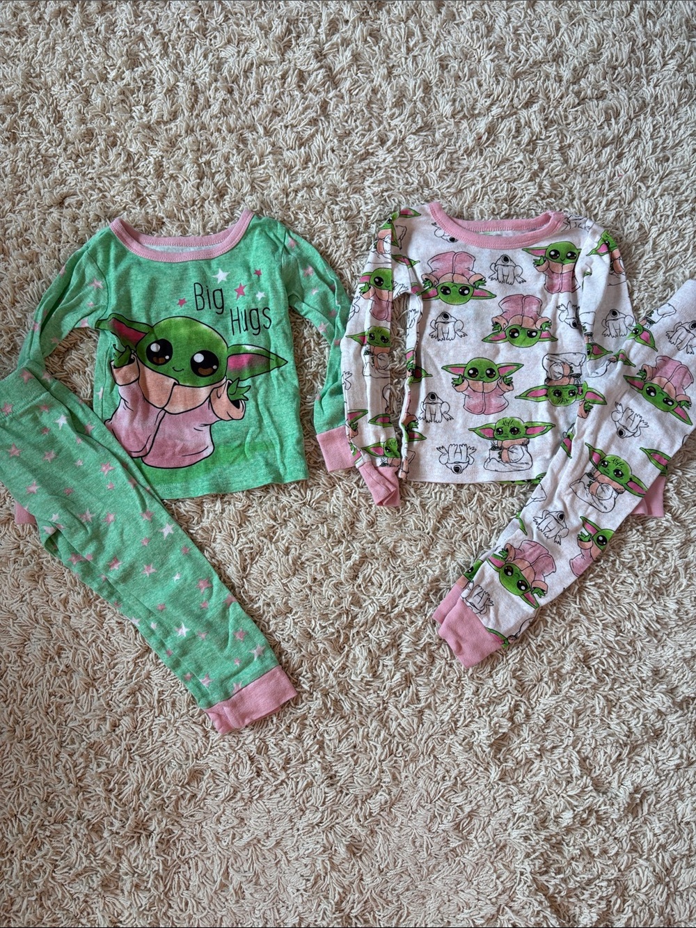 Star Wars Grogu Kids Pajama Set in Green and Pink - 2 sets